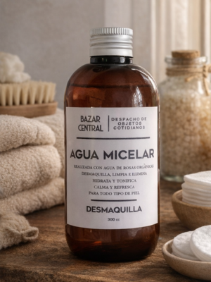 AGUA MICELAR DE ROSAS. DESMAQUILLANTE